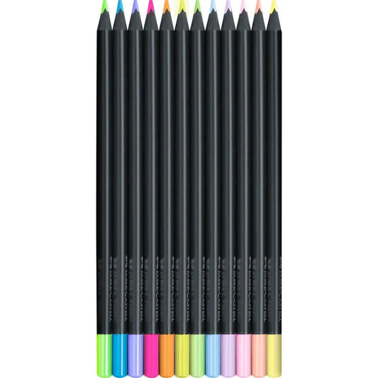 Crayons de couleur Black edition - Neon + Pastel (12pcs)