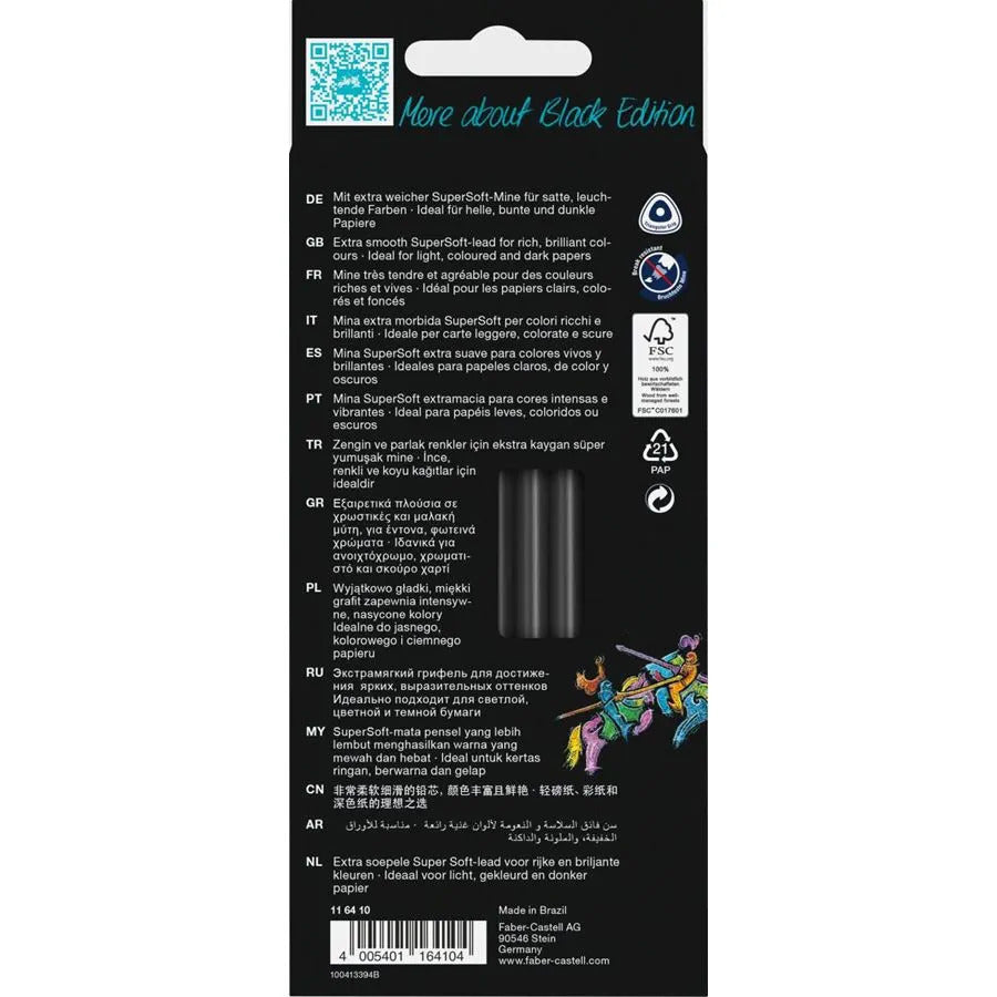 Crayons de couleur Black edition - Neon + Pastel (12pcs)