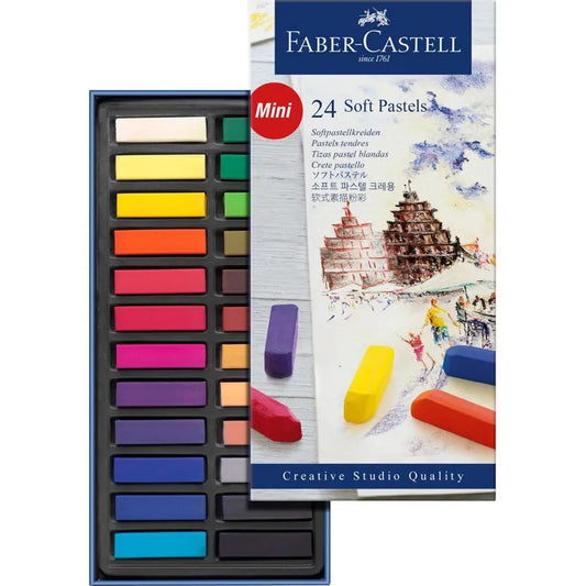 Boite 24 pastels tendres mini
