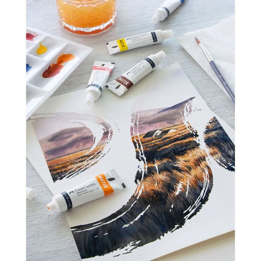 Peinture aquarelle (12 pcs) avec palette incluse