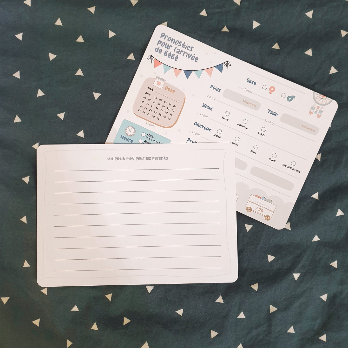 Cartes pronostics - modèle Fanion