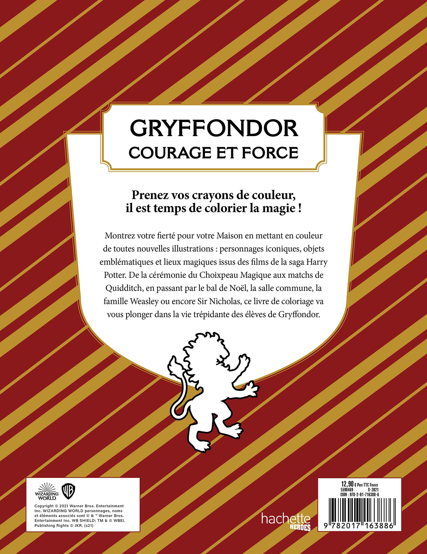 Cahier de coloriage - Harry Potter Gryffondor