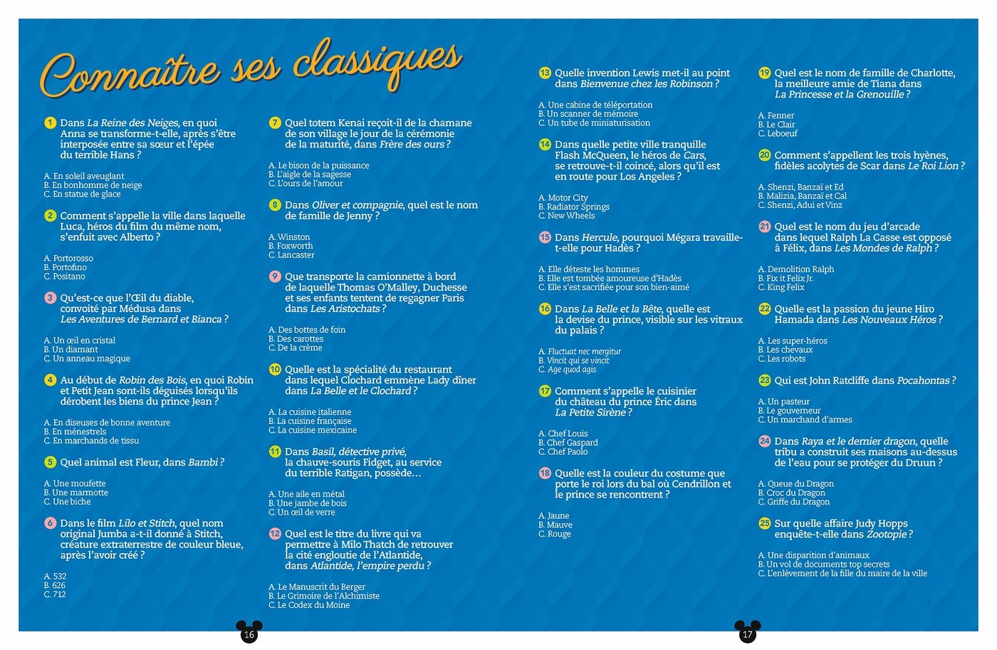 Cahier de vacances adultes - Disney 2023