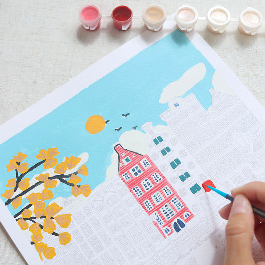 Kit peinture au numéro - Amsterdam par Nidhi Kachhadiya