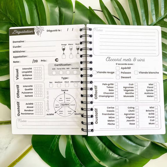 Carnet dégustation de vin modèle Share Wine