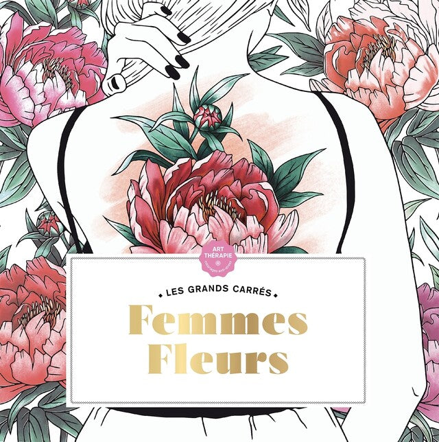 Les grands carrés - Femme fleurs