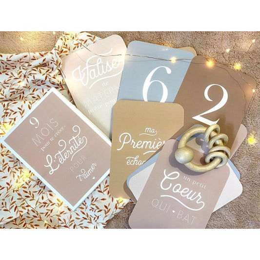 Cartes étapes - 9 mois pour te créer