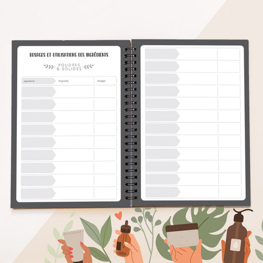 Carnet de recettes cosmétiques maison et aromathérapie