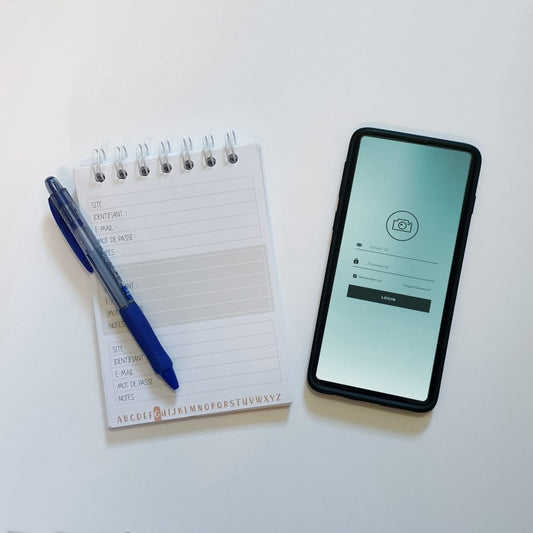 Carnet pour mots de passe A6