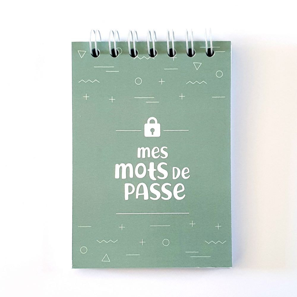 Carnet pour mots de passe A6