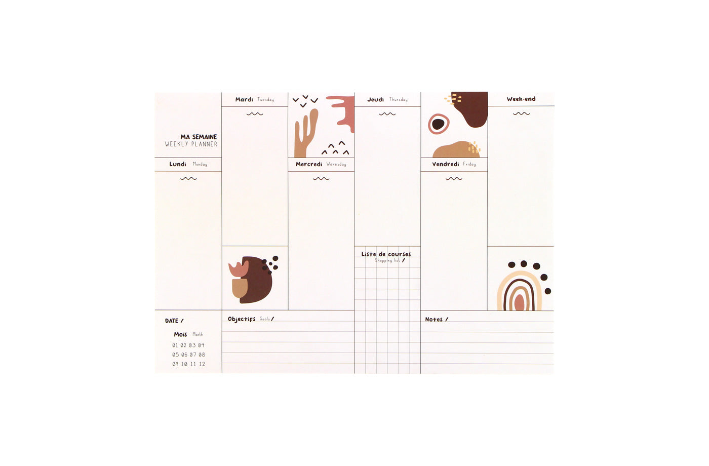 Weekly Planner - Ma semaine