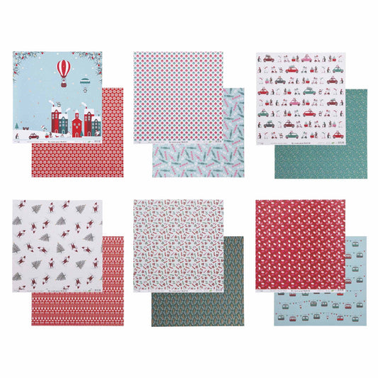 Collection de papiers "En route pour Noel"