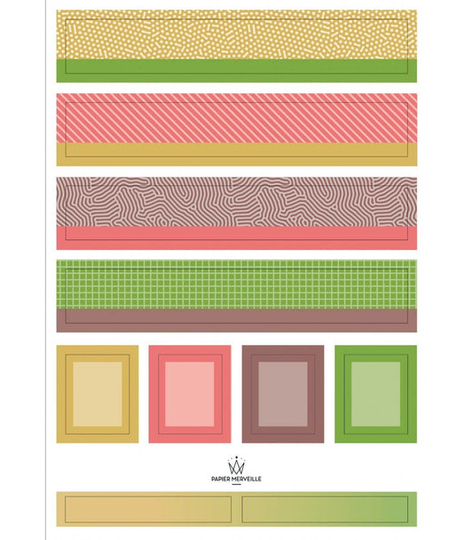 Pochette de stickers colors palette "Earth"