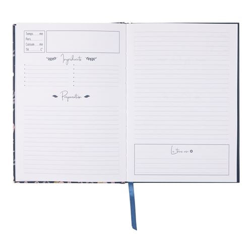 Carnet de Recettes modèle marine fleuri