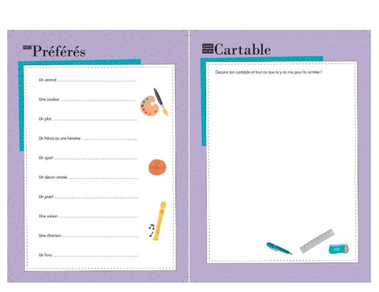 Carnet souvenir de ma rentrée scolaire