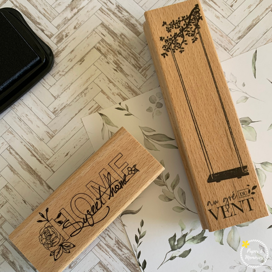 Tampon bois - Home sweet home