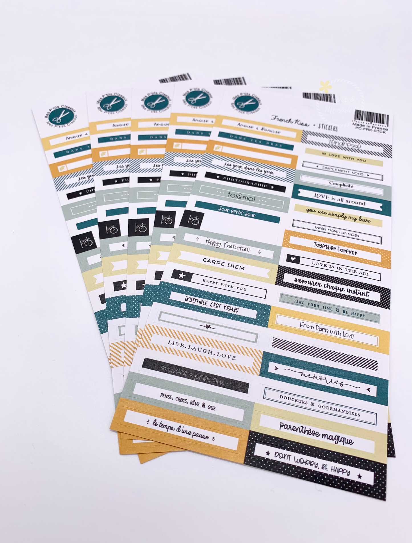 Sheet of stickers "French kiss"