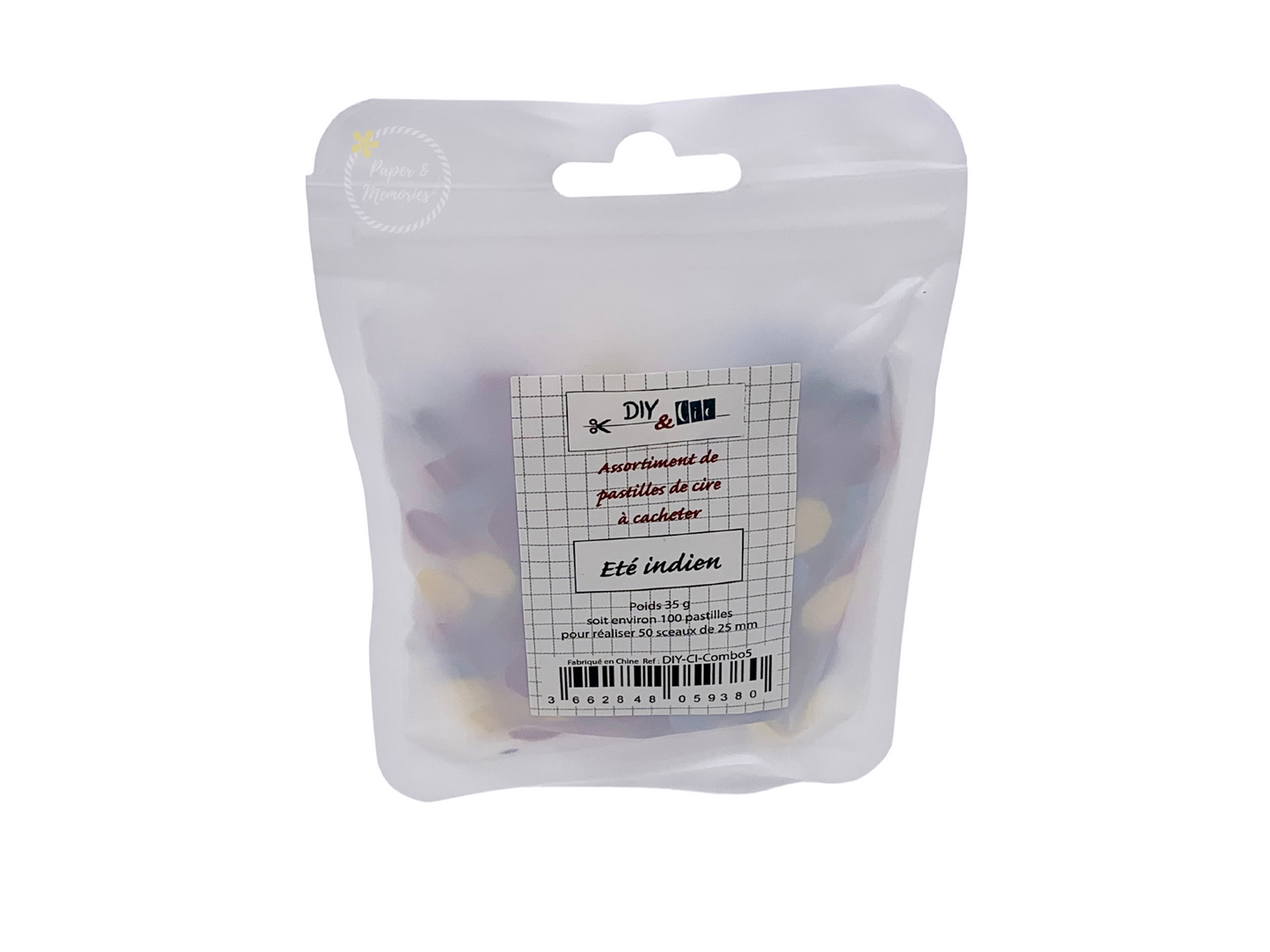 Assortiment de pastilles de cire à cacheter - Ete indien