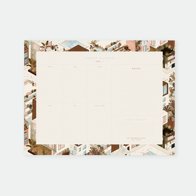 Semainier - City Planner Terra Cotta