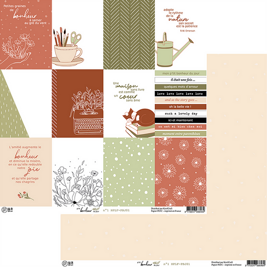 Collection de papiers "p'tit bonheur du jour"