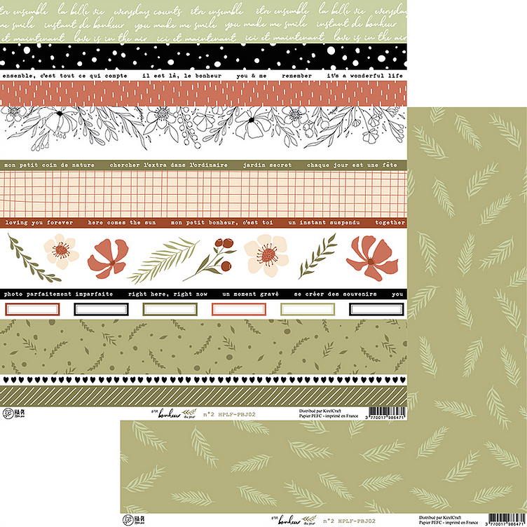 Collection de papiers "p'tit bonheur du jour"