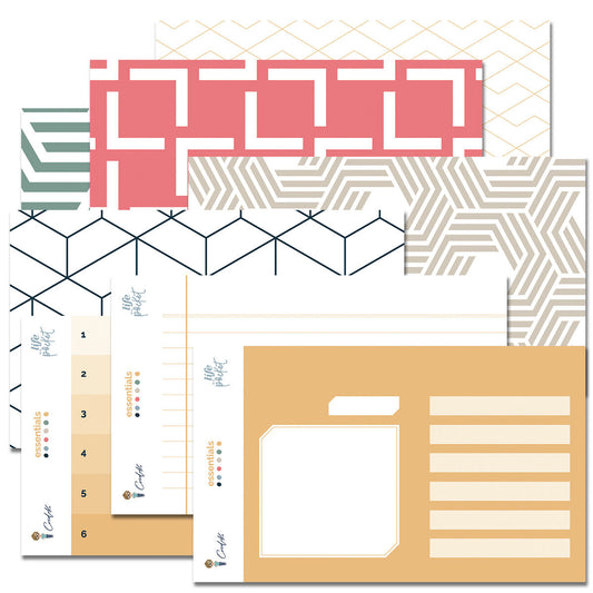Bloc de cartes Journaling Geometrics "Essentials" (10x15)