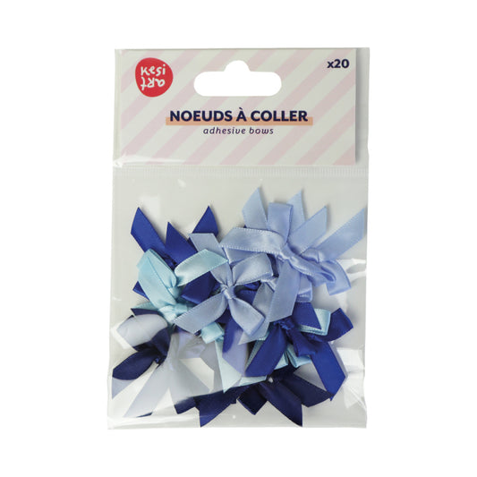 Assortiment de 20 noeuds ruban - Indigo