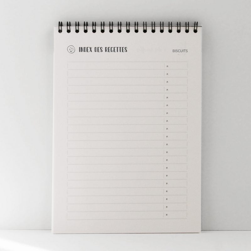 Carnet de recettes sucrées à compléter