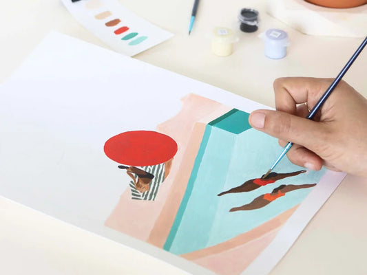 Kit peinture au numéro - St Barthélémy par Léa Morichon