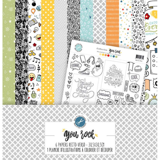 Collection de papiers "You rock"