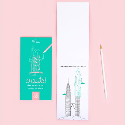 Cahier de dessin "Create comme un archi"