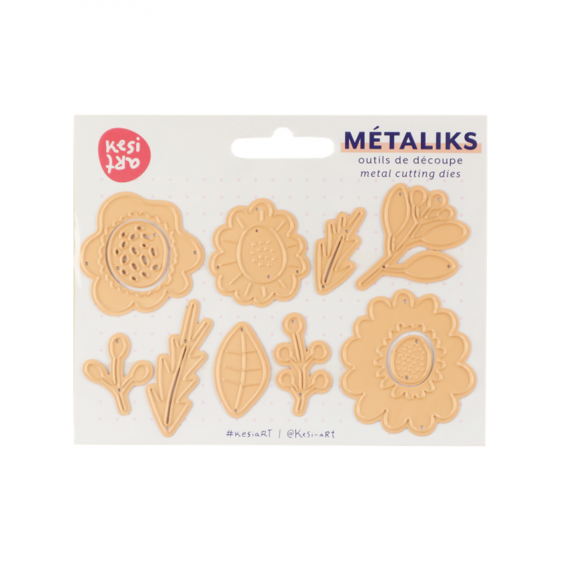 Set de 9 Dies "Métaliks" - Bouquet