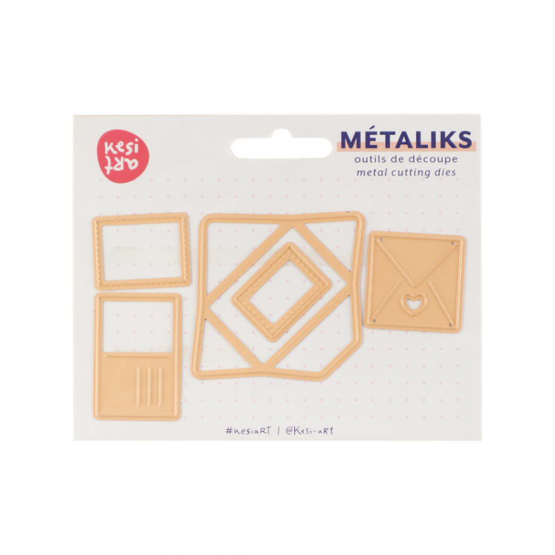 Set of 5 Dies "Metaliks" - Correspondence