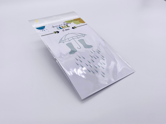 Set de 4 dies “Il pleut, il mouille” - Marie-LN Geffray