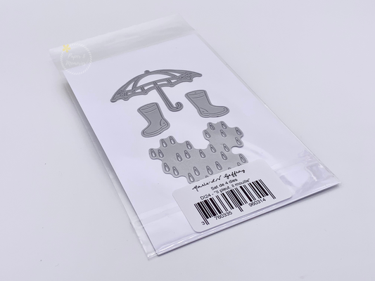 Set de 4 dies “Il pleut, il mouille” - Marie-LN Geffray