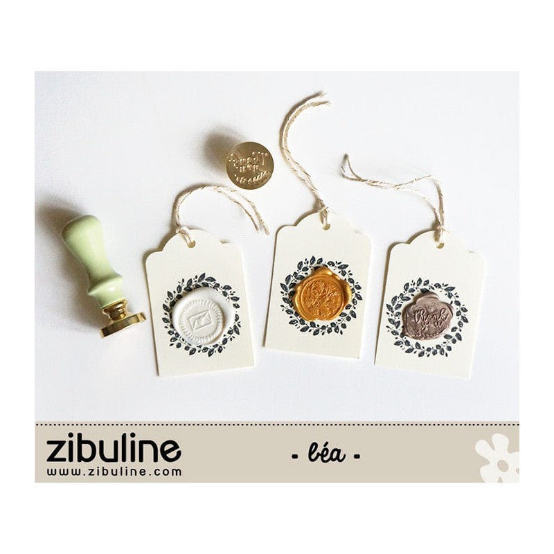 Manche en bois pour cachet de cire - 5 cm vert