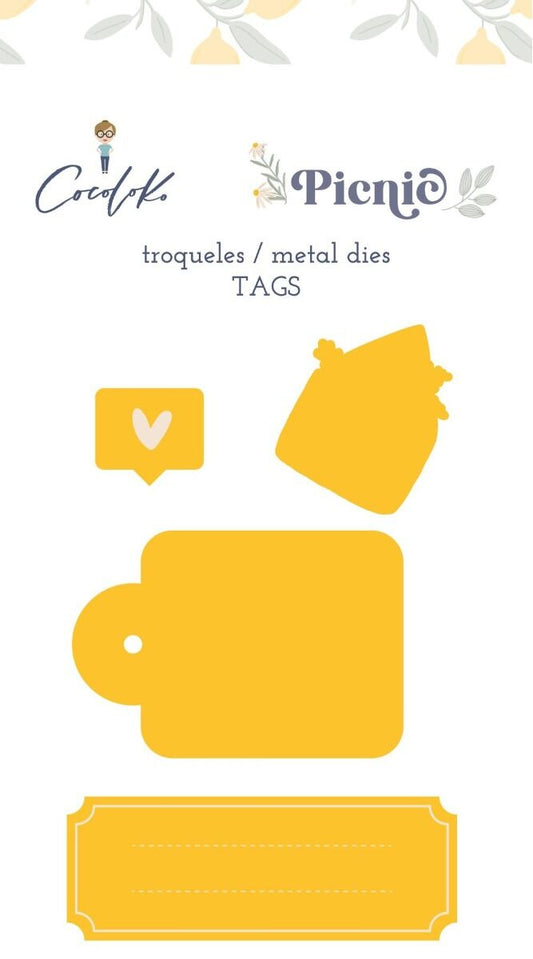 Set de 4 Dies étiquettes - "Picnic"