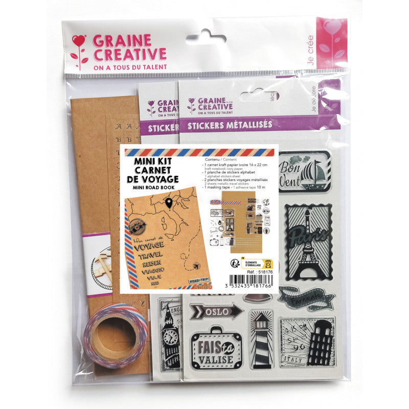 Kit de scrapbooking carnet de voyage Éphémères de voyage paquet de papier  vintage Kit d'inspiration pour cartes Collage de voyage Pack d'artisanat -   France