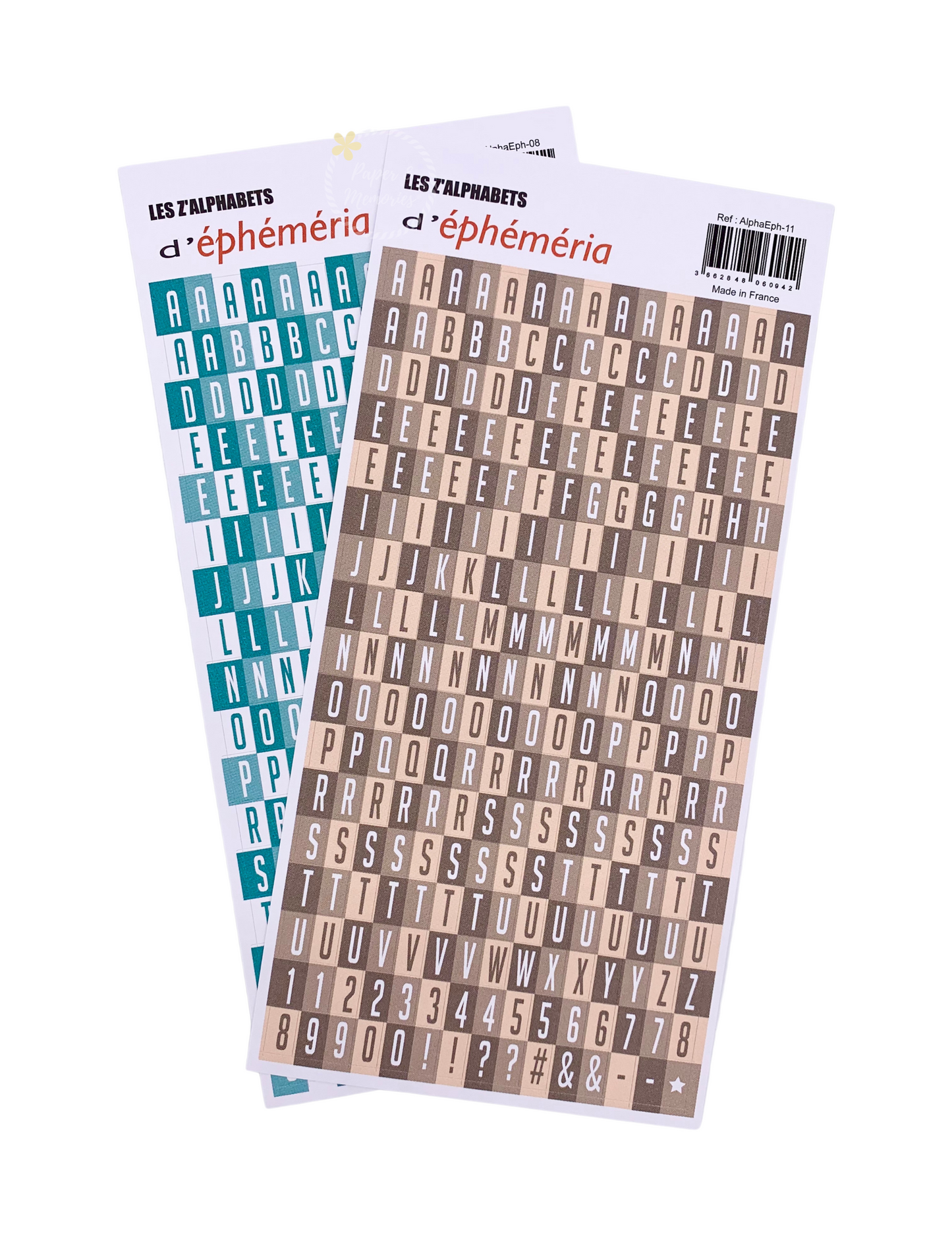 Beige “z’alphabet” stickers