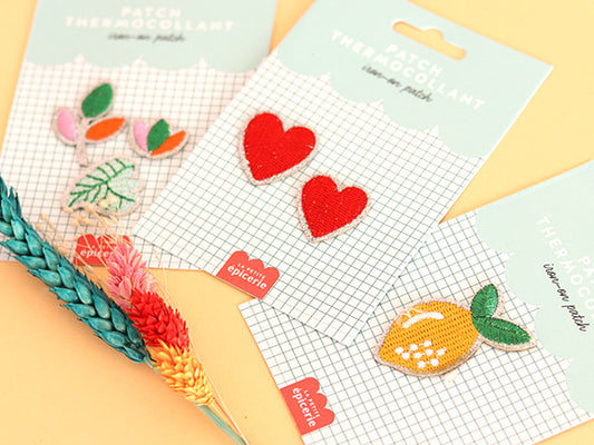 Patch thermocollant à pailettes - coeurs