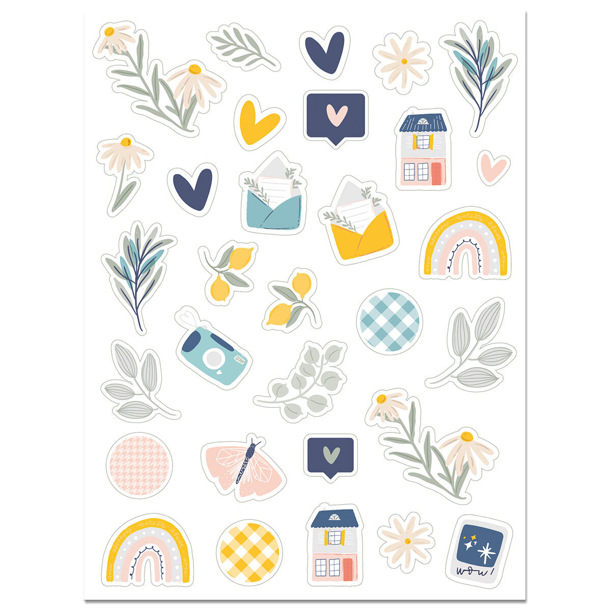 Sheet of puffy stickers "Picnic"