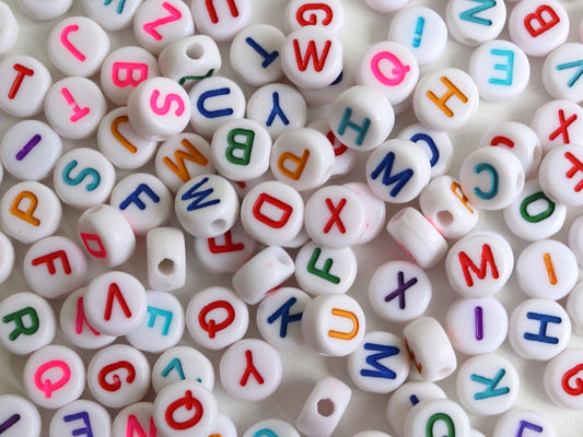 Pot perles lettres - Multicolore