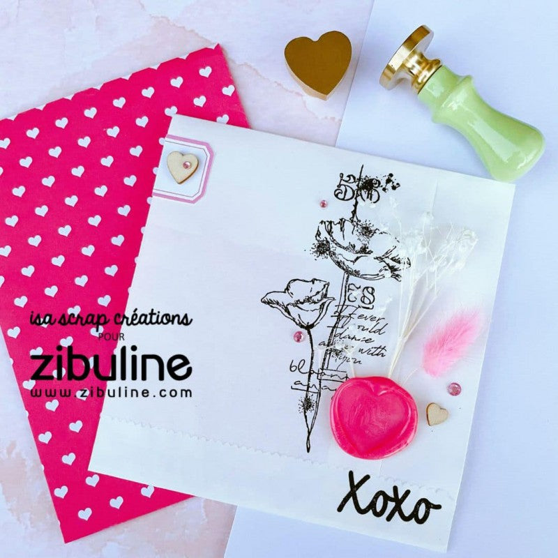 Sceau 25 mm - sans motif forme Coeur