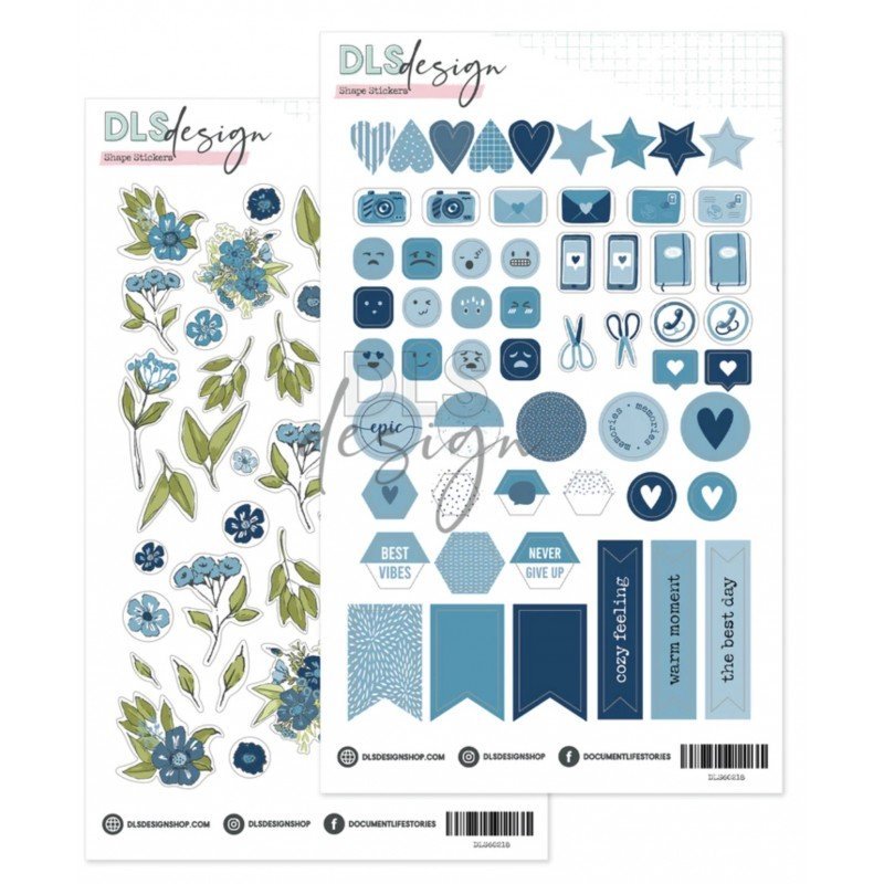 Planche de stickers transparents Essential Basic Flowers