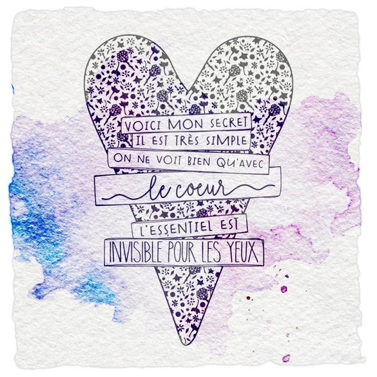 Tampon Le Petit Prince - "mon secret"