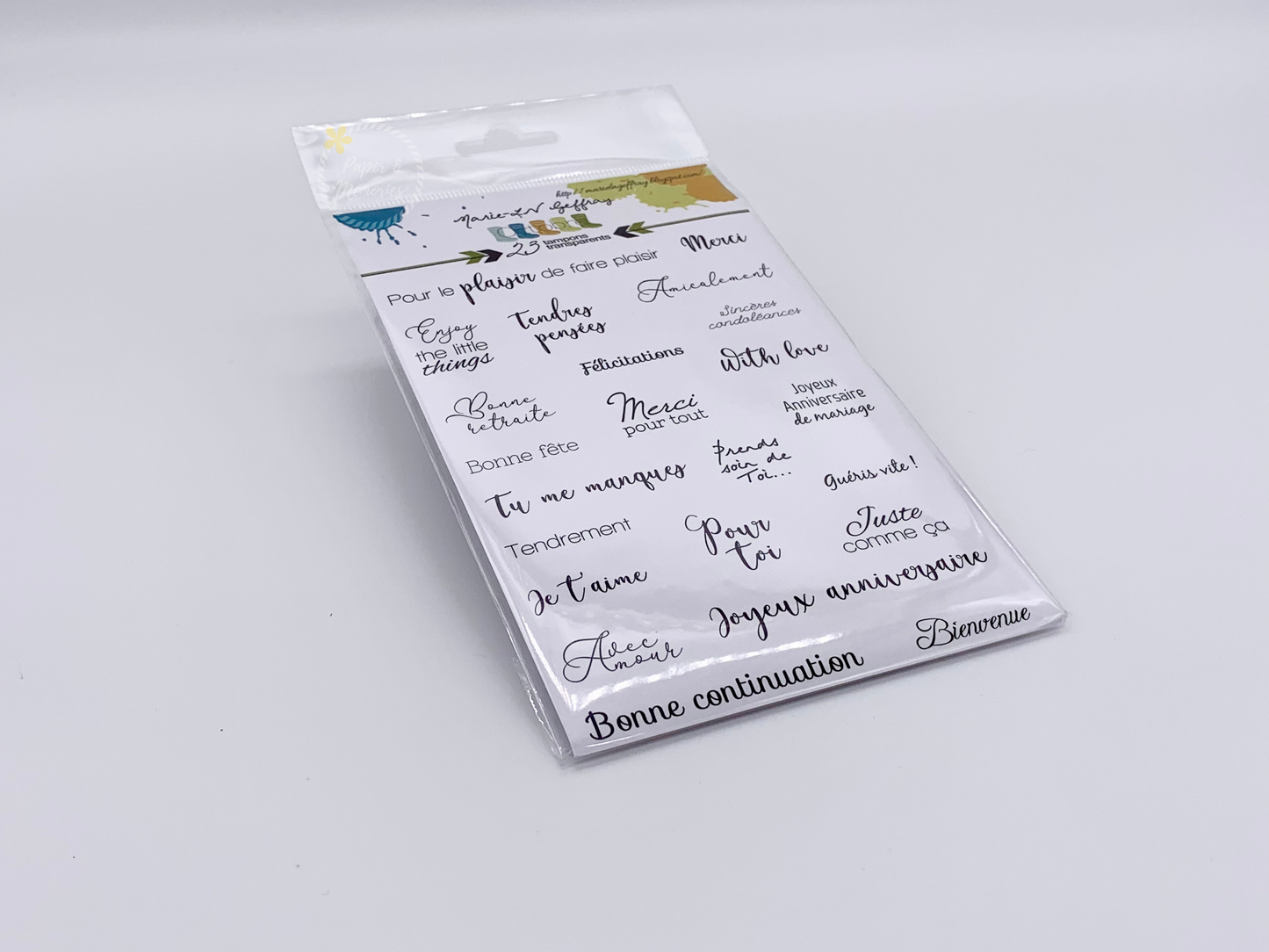 Planche de tampons "Octobre - Carterie juste comme ça"