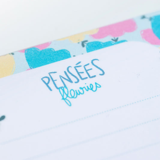 Bloc notes - Pensées fleuries
