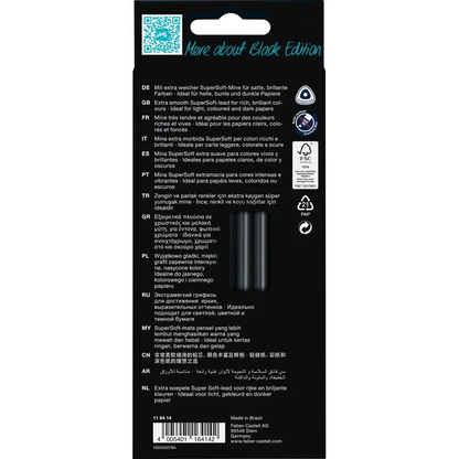Crayons de couleur Black edition - couleurs peau (12pcs)