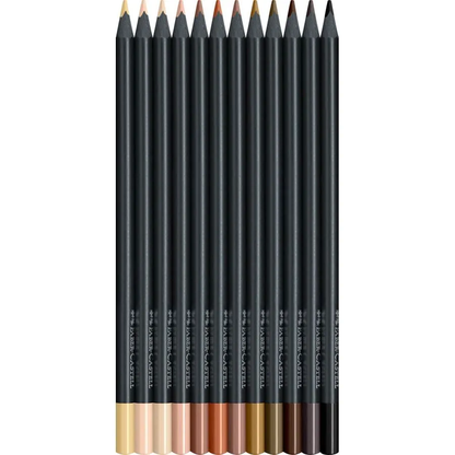 Crayons de couleur Black edition - couleurs peau (12pcs)