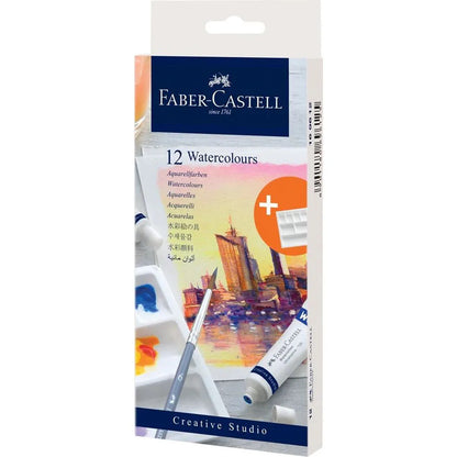 Peinture aquarelle (12 pcs) avec palette incluse